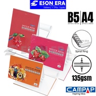 Campap Sketch Book A4/B5 135gsm 15sheets CA3213 CA3219 CA3220 A4 Sketchbook Drawing Book Buku Lukisa