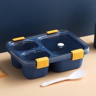 (PAP) 8815 LUNCH BOX 3-COMPANIMENT LUNCH BOX SPILL-PROOF, FREE SPOON 8815