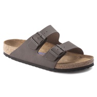 Birkenstock Arizona Soft Footbed Birko-Flor Men's Regular Width Sandals in Chocolate