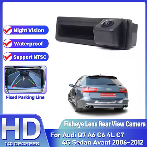 HD Night Vision Camera For Audi Q7 A6 C6 4L C7 4G Sedan Avant 2006~2012 Rear Camera Waterproof Backu