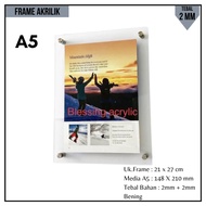 A5 2MM Acrylic Frame A5 2MM Acrylic Frame/ A5 2MM Display Frame/ A5 2MM Acrylic Poster/
