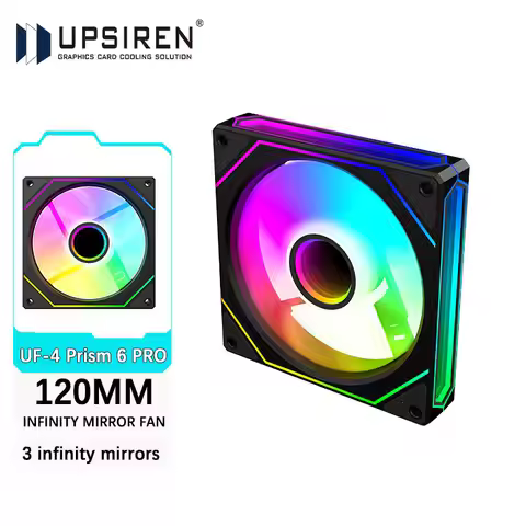 UPSIREN UF-4 Prism 6 PRO 120mm case fan 5V 3PIN motherboard light synchronization 4PIN PWM 3-sided i