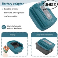UMISTYDREAM9IQ0 USB Battery Adapter for Makita, Dual USB Ports 5V 2A 45lm LED Flashlight 18V Li-ion 