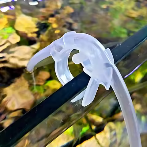 Aquarium Air Tube Water Hose Fixing Clip Pipe Holder U-shaped Tube Mount Bracket Fish Tank Clamp for