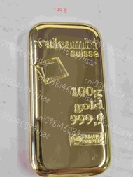 high-quality Fake Swiss Gold Bar 10 Tolas Solid Copper Gold Plated Nuggets Sample Photo Frame Office