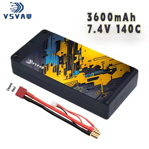 Upgradedl VSVAW 7.4V 2S 3600mAh 140C/280C Lipo Battery compatible with 1/10 remote control racing RC