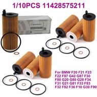 1/10Pcs Oil Filter HU6014/1Z 11428575211 For BMW F20 F21 F23 F22 F87 G42 G87 F30 F80 G20 G80 G28 F34