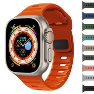 Silicone Strap For Apple Watch ultra Band 44mm 49mm 45mm 42mm 40mm 41mm 38mm sport correa bracelet iwatch Series 7 6 3 4 5 se 8