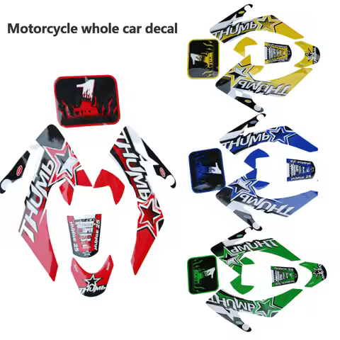 Motorcycle Decal Sticker Red Blue Yellow Green Racing Motorcycle Kohis Sticker Crf50 Sticker for CRF