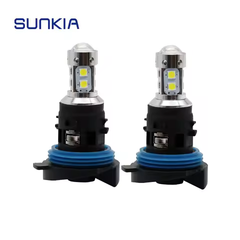 3030 10SMD White/Amber Car LED Daytime Running Light Lamp for Peugeot 3008 5008 PH24W Canbus DRL for