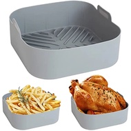 【Exclusive Discount】 Reusable Airfryer Silicone Basket Oven Baking Tray Fried Pizza Chicken Basket Baking Mat Mold Easy To Clean Air Fryer Liner
