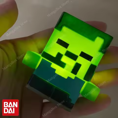 Bandai Namco Minecraft LED Collectible Figures Light Mascot Vol. 2 Gashapon Set - Includes Steve Zom