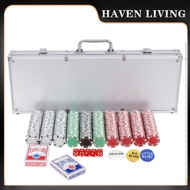 Haven Living poker chip set/poker chips/poker mat/poker game/Texas Hold'em Chips/Board Games