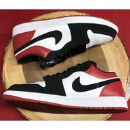 Nike Air Jordan 1 Low Black Toe/White/Gym Red AJ1 Basketball shoes 553558-116