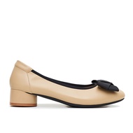 Sepatu Pantofel Formal Wanita Gino Mariani Elara Beige