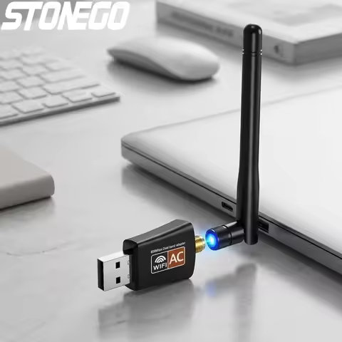 AC600 USB WiFi Adapter for PC Mac Linux Dual Band 2 4G 5GHz Wireless Dongle with Antenna Supports Wi