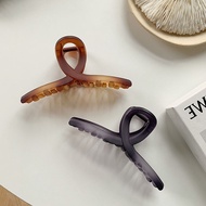 Women Acrylic Hair Claw Solid Color Matte Oversized Hair Clip Retro Geometric Shark Clip Ponytail Cl