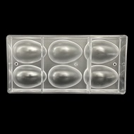 【Free shipping】 6 Hole Easter Egg Polycarbonate Chocolate Mold Diy Baking Pastry Confectionery Tools