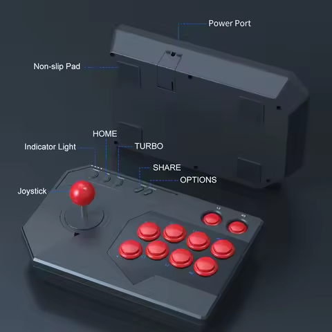 Arcade Fight Stick 3 Modes Street Fight Controller Stick Turbo Function USB Cable Console Rocker Gam