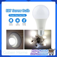 E27 Screw Bulb LED Lamp 9W 12W 18W Aluminum LED Light High Brightness Saving Energy E27 Screw LED Warm White Cool Lighting Bulb for Indoor Floor Lamps | Gaben Home