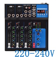4 Channel Audio Mixer 48V Phantom Power Supply DJ 7 Channel Audio Mixer Recording System with Bluetooth 6 8 12 Channel Usb Mixer Interface MP3 Playback KTV Outdoor Performance Party