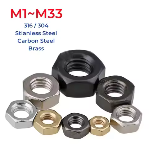 M1 M1.2 M1.4 M1.6 M2 M2.5 M2.6 M3 M3.5 M4 M5 M6~M33 316/304 Stianless Steel Carbon Steel Brass Hex H