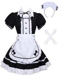 Women's Cosplay French Apron Maid Fancy Dress Costume