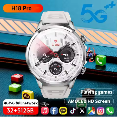 ZestBolt H18 Pro Smartwatch 1.95inch Amoled Screen 5G Smart Watch With 190° Rotating Camera GPS WIFI