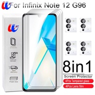 8in1 9H Tempered Glass For Infinix Note 12 G96 Screen Protector Lens Film Infinix Note 12 G96 Note 12 G96 12 G96 6.7" Full cover Protector Class