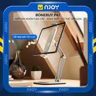 Giá Đỡ Máy Tính Bảng Boneruy P67 Hợp Kim Nhôm Cao Cấp Điều Chỉnh Độ Cao Xoay 360 Độ Đệm Chống Trượt