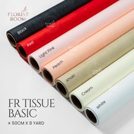 FR Tissue Basic ±50cm x 8yard - Tissue Paper - Flower Bouquet