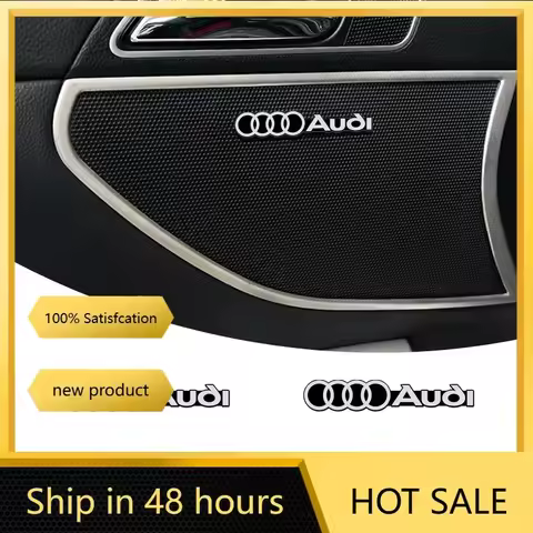 2/4pcs car audio decorate 3D Aluminum Badge Emblem Sticker For Audi A3 8L 8V 8P A4 B5 B6 B7 B8 A5 A6