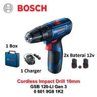 Bosch GSB 120-LI Cordless Impact Drill / Bor Tembok Baterai 120 LI