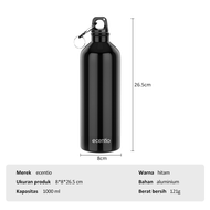 ecentio botol air minum tumbler sport botol aesthetic bpa free murah 1000ml /750ml