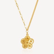 999 Gold Flower Coins Necklace