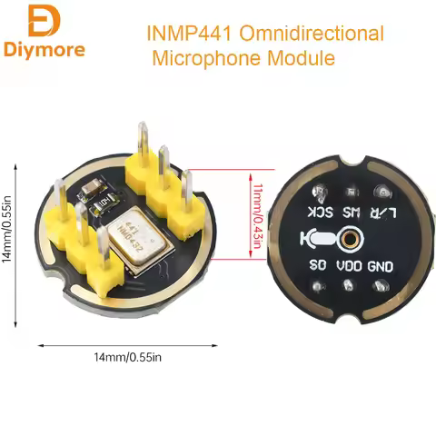 INMP441 Mini Omnidirectional Microphone Module MEMS High Precision Low Power I2S Interface Supports