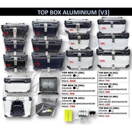 TOP BOX ALUMINIUM X LOGO V3 28L/36L/55L/65L/100L