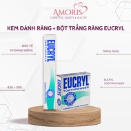 [COMBO] Eucryl toothpaste 62g + Eucryl teeth whitening powder 50g Teeth Whitening Fresh Breath
