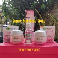 Paket GARNIER Sakura White 3 Pcs: Booster Serum + Krim Siang dan Malam