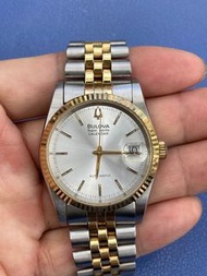 bulova 寶路華 自動機械 男裝 36mm 鎖霸  金銀潤 舊裝 2824 -2 機芯 手錶