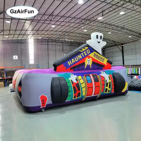 Custom Kids Playground Outdoor Obstacle Course Halloween Inflatable Haunted House Maze for Rent