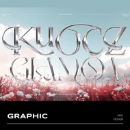 3D DESIGN | 💠 Y2K Sharp Silver Chrome Font Logo Mockup Template – Photoshop