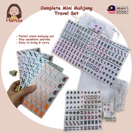 Mini Mahjong Complete Set Travel Mahjong Pocket Size Mahjong Mini 4 Players Mahjong Mini Rummy Mahjo