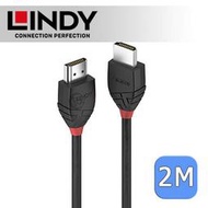 ☆WonGo網購☆LINDY 林帝 BLACK系列 HDMI2.0(Type-A) 公to公 傳輸線 2m(36472)