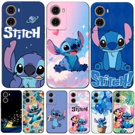 Case For Motorola MOTO G05 Case Soft Silicone Phone Cover Black Tpu Stitch cartoon blue
