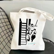 学生单肩帆布包快乐再出发0713再就业男团涂鸦周边外出手提袋dfhdjfhdj34my20250408