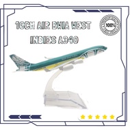 Koleksi Kapal Terbang Diecast Pesawat 16cm Air Bwia West Indies Airways Airbus A340 Metal Aircraft R