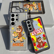 Samsung S26 Ultra S25 Ultra S25FE S24 Ultra A56 A26 A55 New Year Horse Crayon Shin-chan Hard Transpa