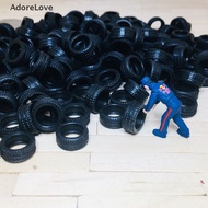 Ptr 20PCS 1/64 Tire Skin Car Model Scene Accessories Tire Wheels  Car Model Scene LE