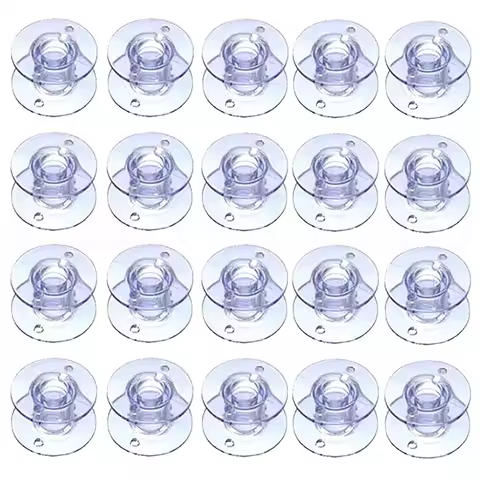 20 pcs Clear Plastic Sewing Machine Bobbins for Brother, Baby Lock Sewing Machines Part/Accessories